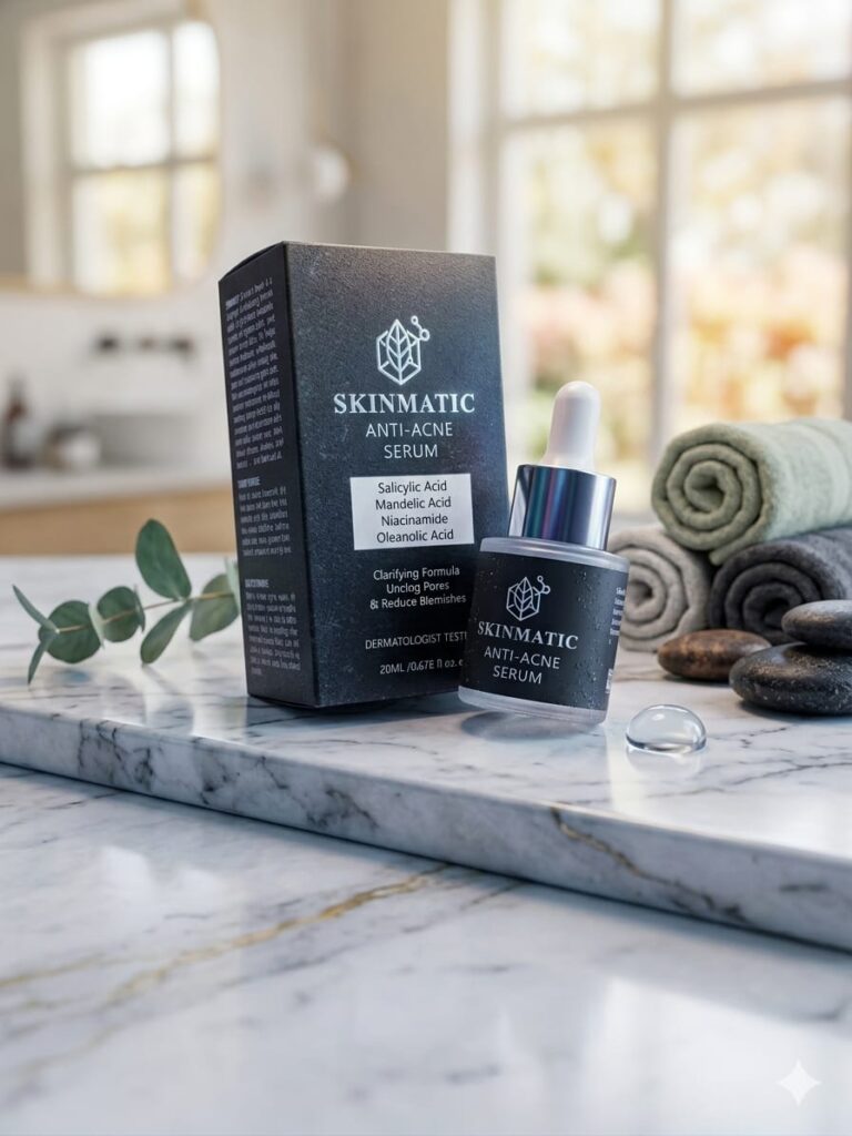 Anti-Acne Serum on marble